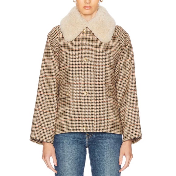 Nili Lotan Checkered Jacket with Cream Collar - Picture 2 of 5